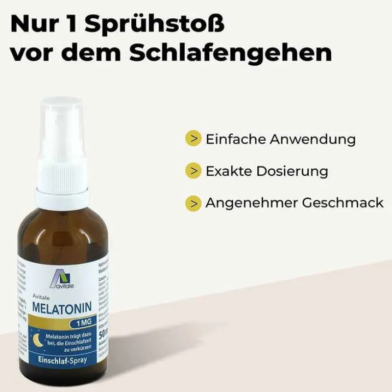 Outlet Avitale Melatonin 1 mg Einschlaf-Spray, 50 ml