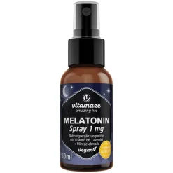 Discount Melatonin 1 mg hochdosiert vegan Spray, 30 ml Melatonin Spray