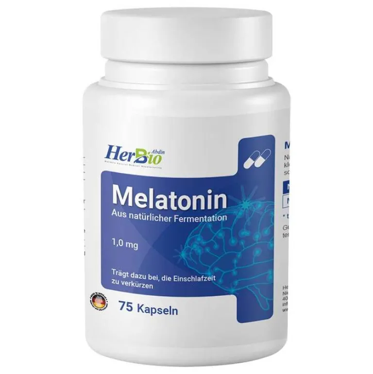 Hot Melatonin 1 mg Kapseln, 75 St Melatonin Tabletten