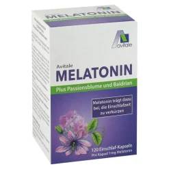 New Avitale Melatonin + Passionsblume + Baldrian Kapseln, 120 St