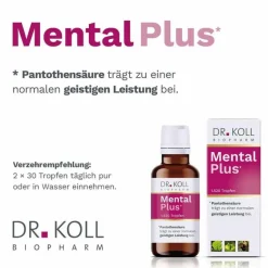 Discount Mental Plus Gemmo Komplex Pantothensäure, 50 ml Vitamin B5 (Pantothensäure)|Hirnleistung & Nerven