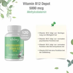 Online Vitabay Methylcobalamin Vit.B12 Depot 5000 µg vegan Lut., 120 St