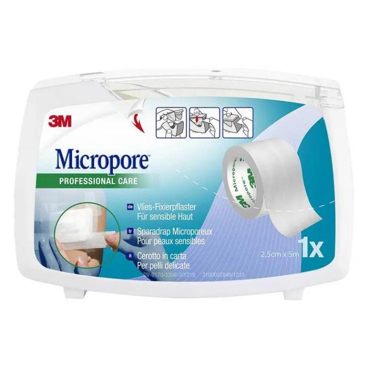 Micropore Vliespflaster 5 mx2,5 cm mit Abr.1530 - 1D, 1 St