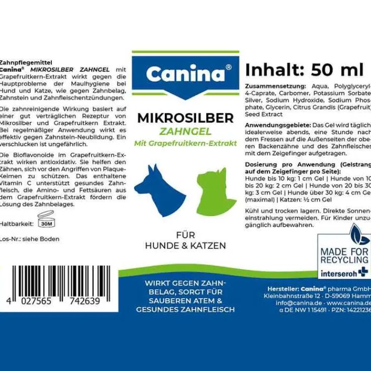 Mikrosilber-Zahngel für Hunde / Katzen, 50 ml