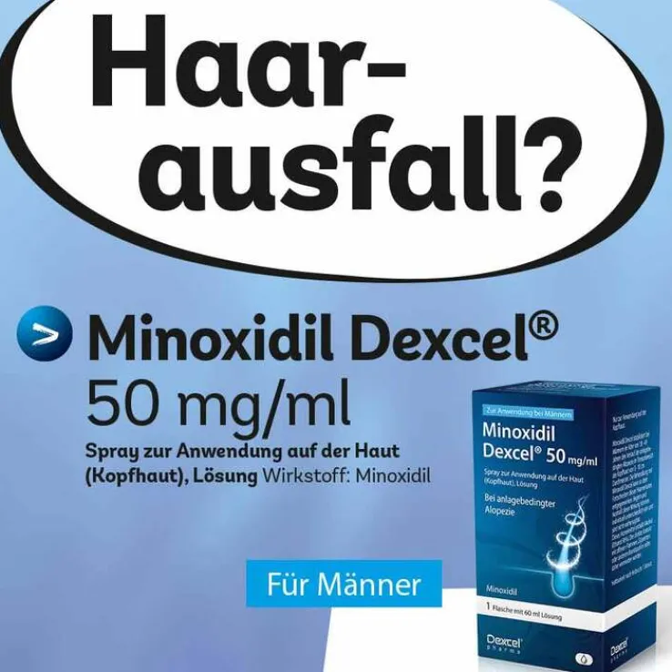 Minoxidil Dexcel 50 mg / ml Spray z.Anw.a.d.Kopfhaut, 60 ml
