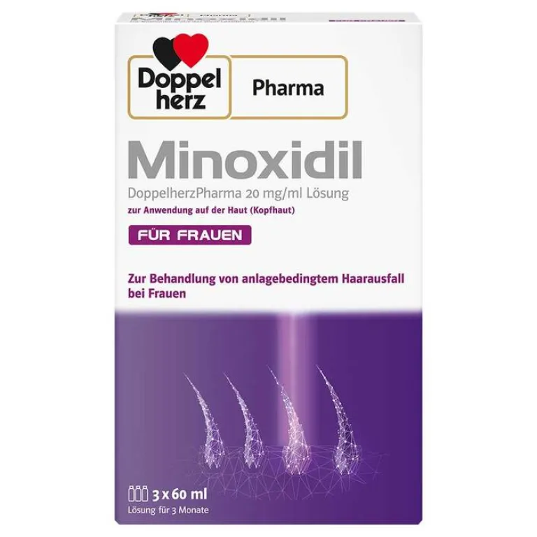 New MINOXIDIL 20 mg/ml Lösung für Frauen, 3X60 ml Mittel Gegen Haarausfall