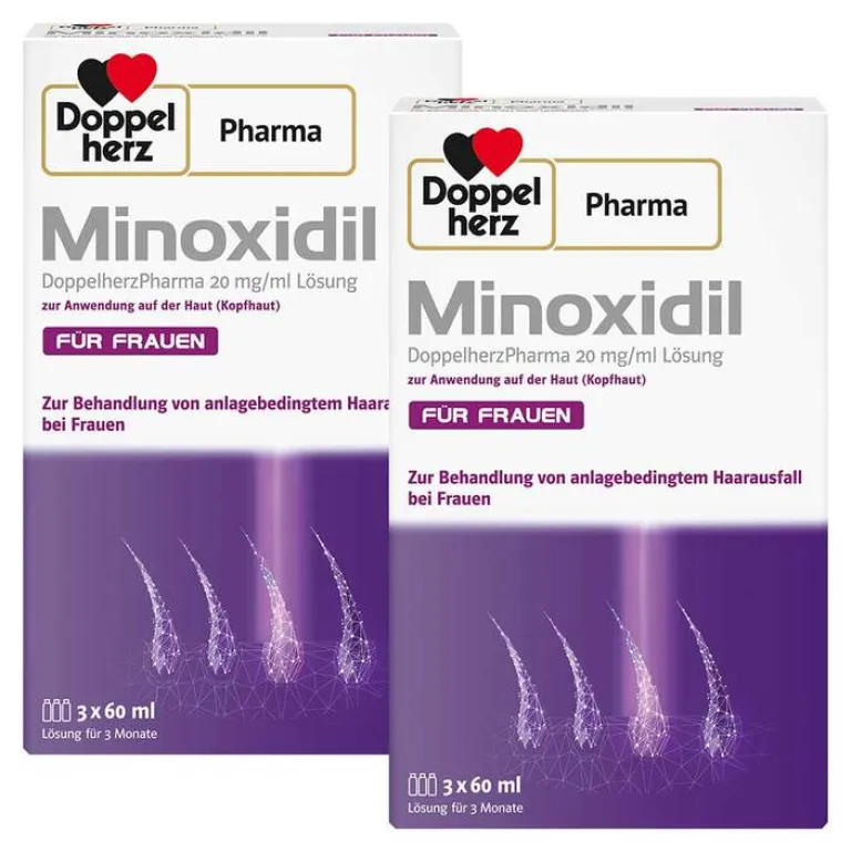 Discount MINOXIDIL 20 mg/ml Lösung für Frauen, 2x180 ml Mittel Gegen Haarausfall