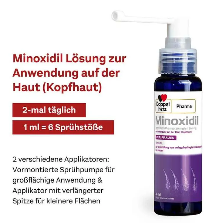 Discount MINOXIDIL 20 mg/ml Lösung für Frauen, 2x180 ml Mittel Gegen Haarausfall