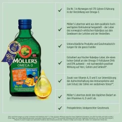 Online Möllers Möller`s Omega-3 Kids Fruchtgeschmack Öl, 250 ml