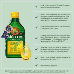 Sale Möller`s Omega-3 Zitronengeschmack Öl, 500 ml Omega 3 Kapseln