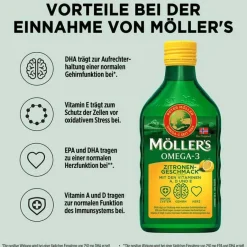 Sale Möller`s Omega-3 Zitronengeschmack Öl, 500 ml Omega 3 Kapseln