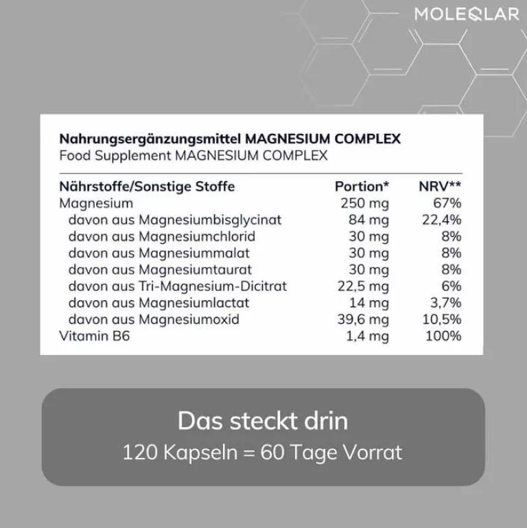Discount Longevity Qnesium Magnesium Complex Kapseln , 120 St Magnesium