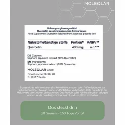 Outlet Moleqlar Quercetin Dihydrat Pulver, 60 g