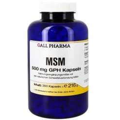 Online MSM 500 mg GPH Kapseln, 360 St Msm Schwefel|Mikronährstoffe