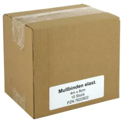 Discount Mullbinden 4mx8cm elastisch, 10 St Mullbinden