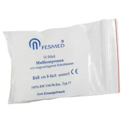 Mullkompressen ES 5x5 cm unsteril 8-fach, 10 St
