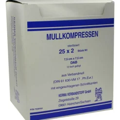 Best Kerma Mullkompressen 7,5x7,5 cm steril 12-fach BW, 25X2 St