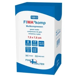 Hot Mullkompressen 7,5x7,5 cm unsteril 8-fach, 100 St