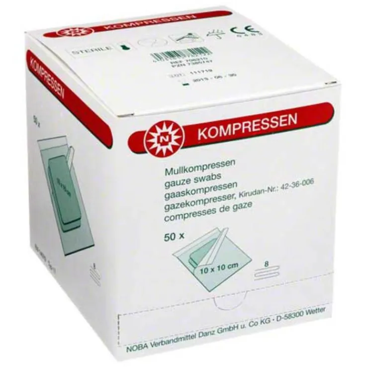 Mullkompressen 10x10cm 8-fac, 50X2 St