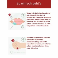N1 Lippenherpes Creme, Packungsgröße 4 g, 2 g Lippenherpes