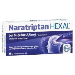 Naratriptan Hexal bei Migräne 2,5 mg Filmtabletten, 2 St