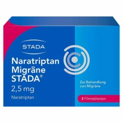 Online Naratriptan Migräne ® 2,5 mg Filmtabletten, 2 St Migräne Tabletten
