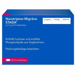 Online Naratriptan Migräne ® 2,5 mg Filmtabletten, 2 St Migräne Tabletten