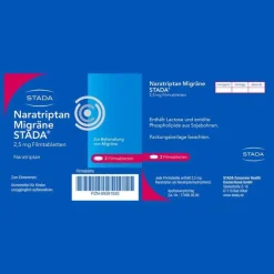 Online Naratriptan Migräne ® 2,5 mg Filmtabletten, 2 St Migräne Tabletten