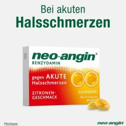 Discount neo-angin Benzydamin gegen akute Hasschmerzen Zitrone, 20 St Halsschmerztabletten
