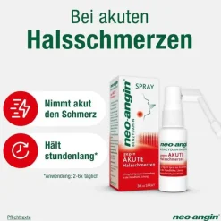 neo-angin Benzydamin Spray gegen akute Halsschmerzen, 30 ml