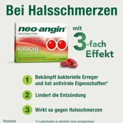 Neo Angin neo-angin Halstabletten Kirsche zuckerfrei, 12 St