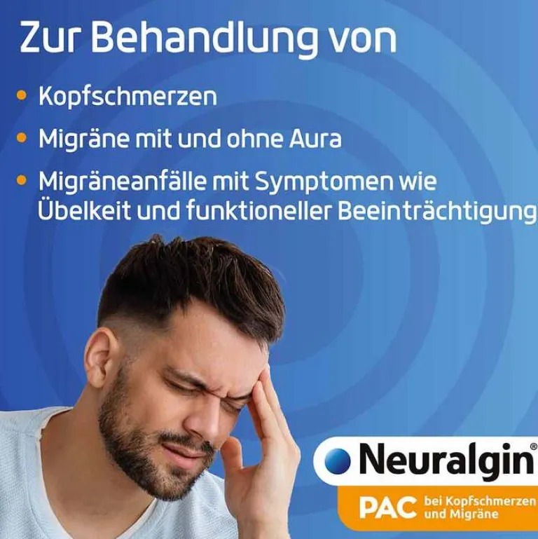 Discount ® PAC bei Kopfschmerzen und Migräne Tabletten , 20 St Paracetamol|Migräne Tabletten