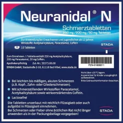 N Schmerztabletten, 10 St Kopfschmerztabletten|Ass-Acetylsalicylsäure