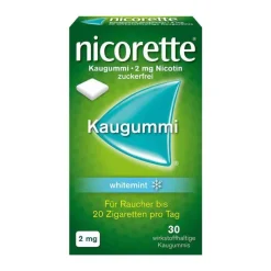 New Nicorette Kaugummi whitemint, 2 mg Nikotin, 30 St