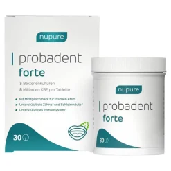 Best Nupure probadent forte 3 Bakterien Kulturen 5 Mrd. KBE Lutschtabletten, 30 St