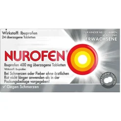 Online ® Ibuprofen 400 mg überzogene Tabletten, 24 St Zahnschmerztabletten|Regelschmerzen Tabletten