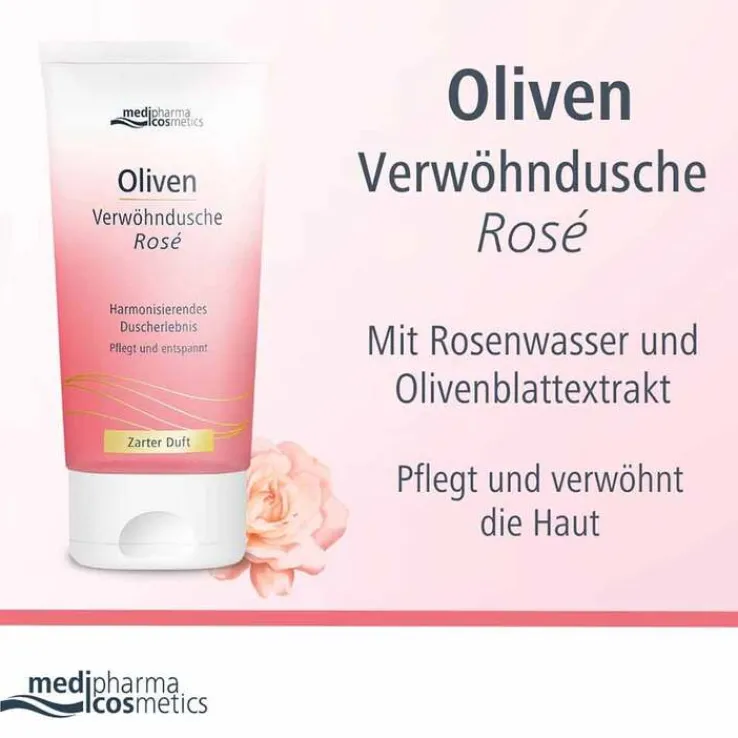 Oliven Verwöhndusche Rose, 150 ml
