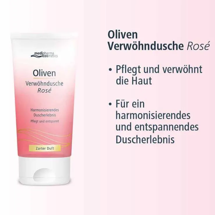 Oliven Verwöhndusche Rose, 150 ml