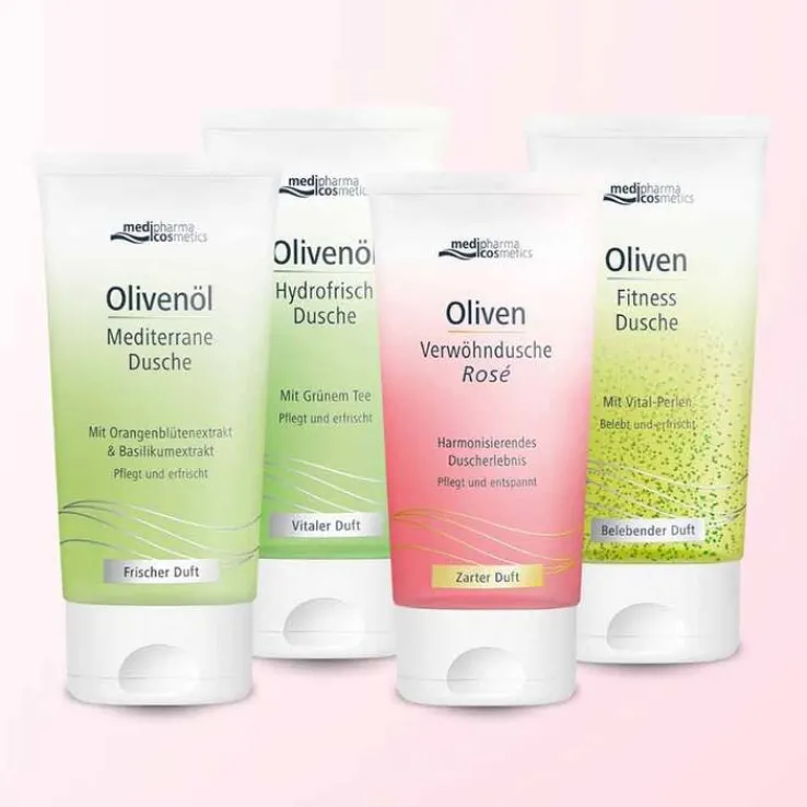 Oliven Verwöhndusche Rose, 150 ml