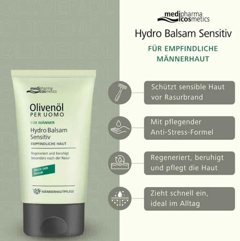 Clearance Olivenöl Per Uomo Hydro Balsam sensitiv, 50 ml Pflege