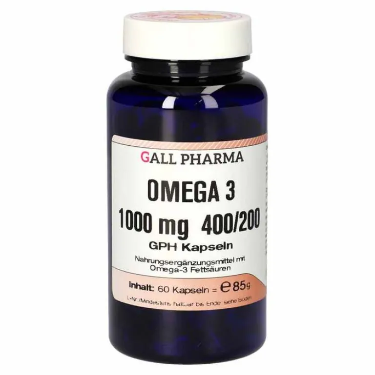 Online Omega 3 1000 mg 400 / 200 GPH Kapseln, 60 St Omega 3 Kapseln|Augenvitamine