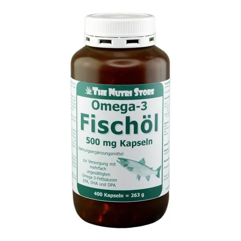 Clearance The Nutri Store Omega 3 Fischöl Kapseln 500 mg, 400 St