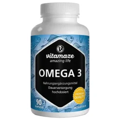 Omega-3 1000 mg EPA 400 / DHA 300 hochdosiert Kapseln , 90 St