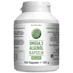 New Omega-3 Algenöl DHA + EPA Kapseln, 180 St Omega 3 Kapseln|Algenöl