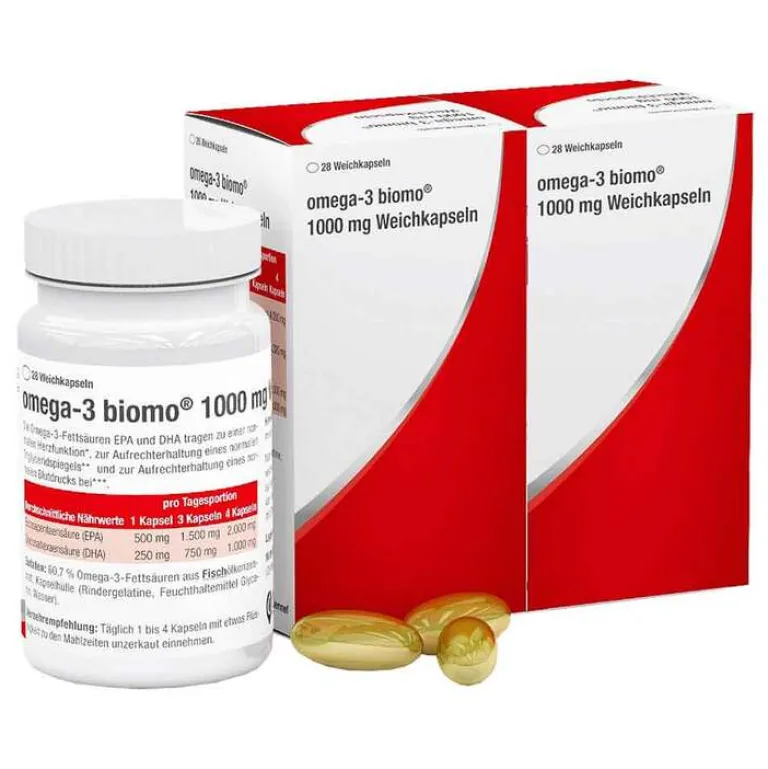 Outlet Biomo Omega-3 1.000 mg Weichkapseln, 56 St