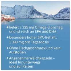 Clearance Omega-3 Kapseln Fischöl 705 mg DHA 1390 mg EPA, 90 St Omega 3 Kapseln