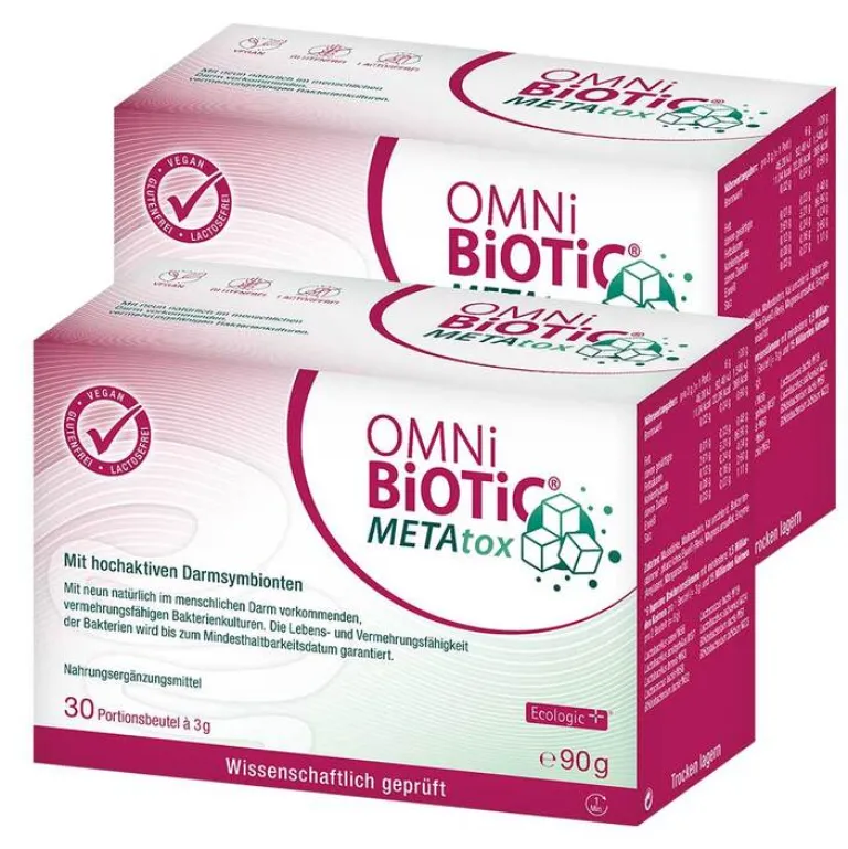 Hot Omni Biotic Metatox Beutel , 2x90 g Bakterienkulturen