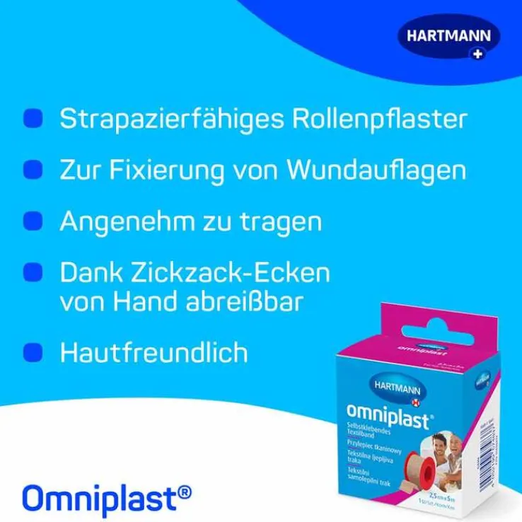 omniplast® Selbstklebendes Textilband 2,5 cm x 5 m, 1 St