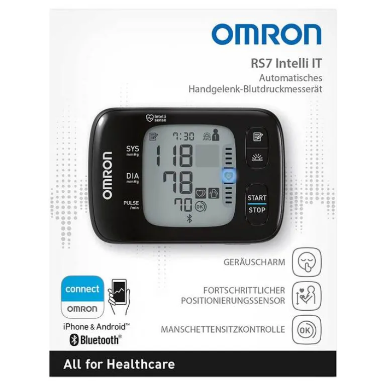 New Omron RS7 Intelli IT Handgelenk Blutdruckmessgerät, 1 St