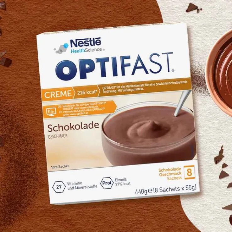 Optifast Creme Schokolade Pulver, 8X55 g